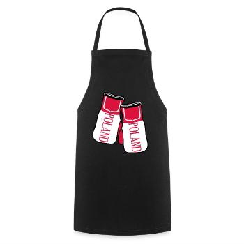Polish flag Boxing gloves Poland - Cooking Apron - black - Front - AI Model Male 185 dark (185cm)