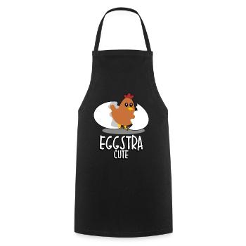 Chicken Egg Eggs Chicken Egg Chicken - Cooking Apron - black - Front - AI Model Male 185 dark (185cm)