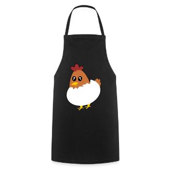 Chicken Eggs Chicken Egg Chicken Eggshell - Cooking Apron - black - Front - AI Model Male 185 dark (185cm)