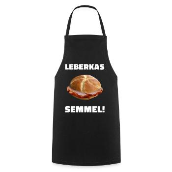 Leberkäs Bayern Leberkas Semmel Fleischkäse - Kochschürze - Schwarz - Vorne - AI Model Male 185 dark (185cm)