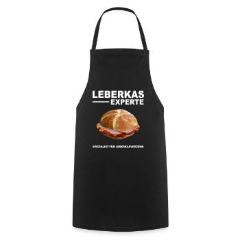 Leberkäs Bayern Leberkas Semmel Fleischkäse - Kochschürze - Schwarz - Vorne - AI Model Male 185 dark (185cm)