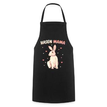 Hase Hasen Kaninchen Haustier - Kochschürze - Schwarz - Vorne - AI Model Male 185 dark (185cm)