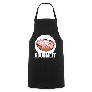 Mettbrötchen Gourmet Mettigel Mett - Kochschürze - Schwarz - Vorne - AI Model Male 185 dark (185cm)