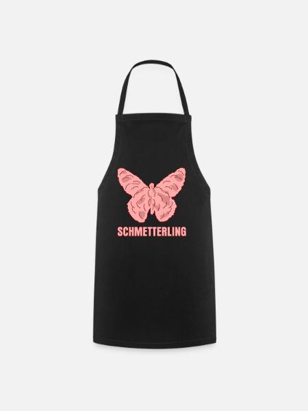 Hackfleisch Schmetterling Mett - Kochschürze - Schwarz
