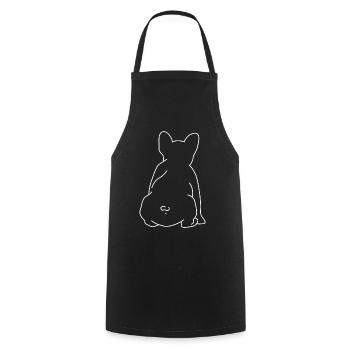 Chien de derrière les chiens bouledogues français - Tablier de cuisine - noir - Devant - AI Model Male 185 dark (185cm)