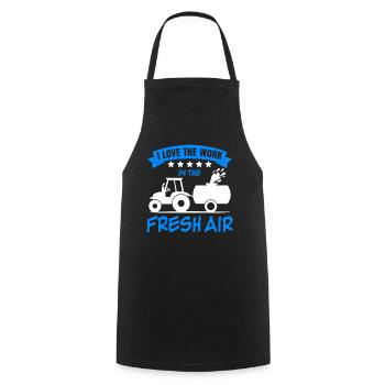 Farmer Farmer Farmer Manure Driving - Cooking Apron - black - Front - AI Model Male 185 dark (185cm)