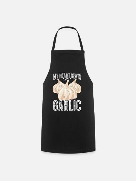 Cuisson de la gousse d’ail - Tablier de cuisine - noir