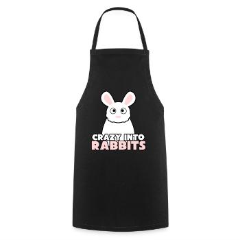 Rabbit Rabbit Rabbit Rabbit - Cooking Apron - black - Front - AI Model Male 185 dark (185cm)