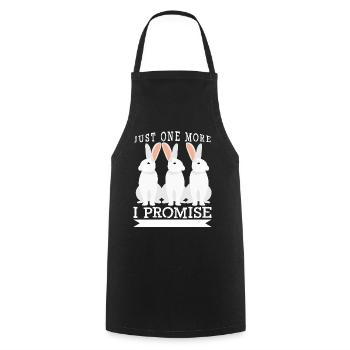 Rabbit Rabbit Rabbit Rabbit - Cooking Apron - black - Front - AI Model Male 185 dark (185cm)