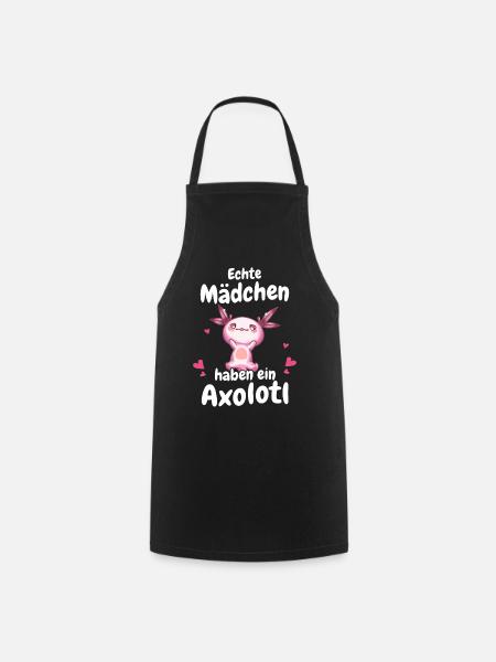 Axolotl Schwanzlurch Axolotls - Kochschürze - Schwarz