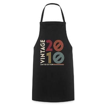 VINTAGE 2010 - Cooking Apron - black - Front - AI Model Male 185 dark (185cm)