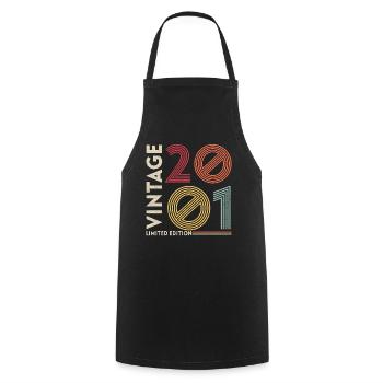 20ème anniversaire Millésime 2001 Légendaire depuis 2001 - Tablier de cuisine - noir - Devant - AI Model Male 185 dark (185cm)