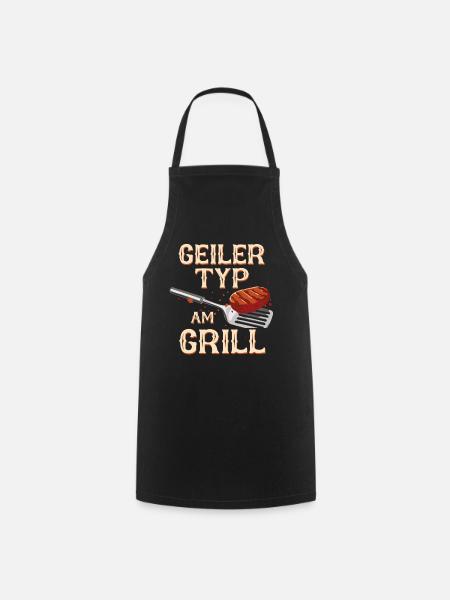 Grillen Grill BBQ Barbecue Grillschürze Griller - Kochschürze - Schwarz