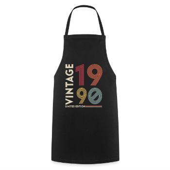 Awesome Since 1990 Retro Vintage Geburtstag - Kochschürze - Schwarz - Vorne - AI Model Male 185 dark (185cm)