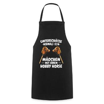 Hobby Horsing Steckenpferd Hobbyhorsing - Kochschürze - Schwarz - Vorne - AI Model Male 185 dark (185cm)