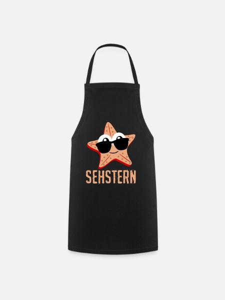 Seestern Sehstern Seesterne Sonnenbrille - Kochschürze - Schwarz