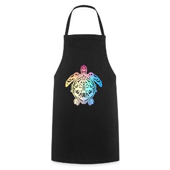 Turtle Sea Turtle Tortoise - Cooking Apron - black - Front - AI Model Male 185 dark (185cm)