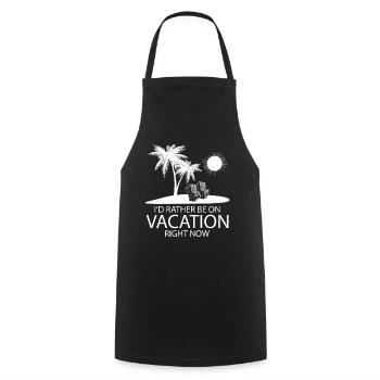 Vacances au lieu de travail Vacances d’été - Tablier de cuisine - noir - Devant - AI Model Male 185 dark (185cm)
