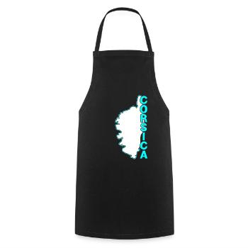 Corsican Coat of arms - Cooking Apron - black - Front - AI Model Male 185 dark (185cm)