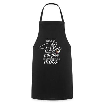 Vrais Princesses Font De La Moto - Tablier de cuisine - noir - Devant - AI Model Male 185 dark (185cm)