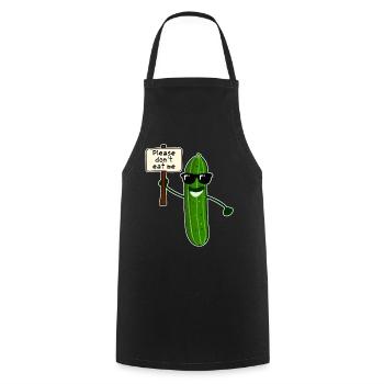 Cucumber with sunglasses Cucumbers - Cooking Apron - black - Front - AI Model Male 185 dark (185cm)
