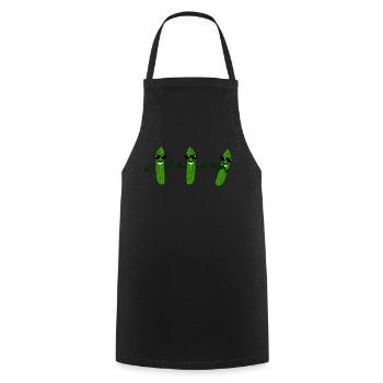 Cucumbers with sunglasses cucumber - Cooking Apron - black - Front - AI Model Male 185 dark (185cm)