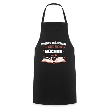 Buch Lesen Bücher Buch Nerd Bücherwurm - Kochschürze - Schwarz - Vorne - AI Model Male 185 dark (185cm)