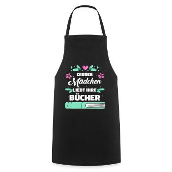 Buch Lesen Bücher Buch Nerd Bücherwurm - Kochschürze - Schwarz - Vorne - AI Model Male 185 dark (185cm)