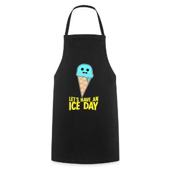 Crème glacée belle journée - Tablier de cuisine - noir - Devant - AI Model Male 185 dark (185cm)