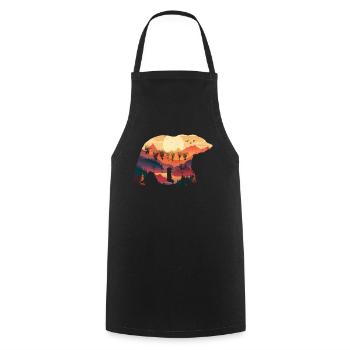Panda Panda Bear Pandas - Cooking Apron - black - Front - AI Model Male 185 dark (185cm)