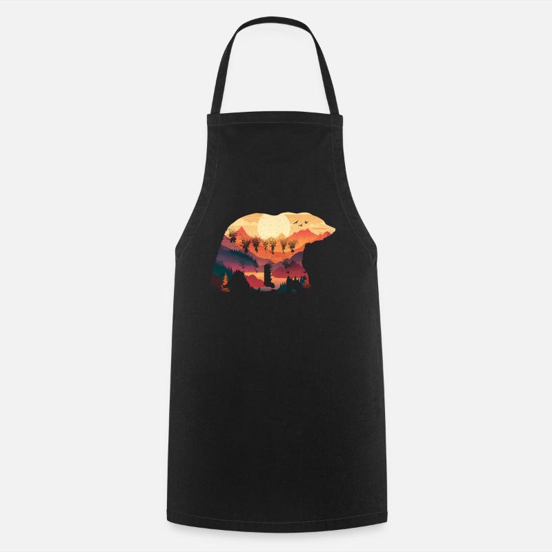Panda Panda Ours Pandas - Tablier de cuisine - noir