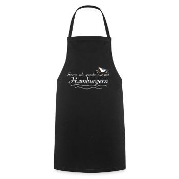 Hamburger Möwe Hamburg - Kochschürze - Schwarz - Vorne - AI Model Male 185 dark (185cm)