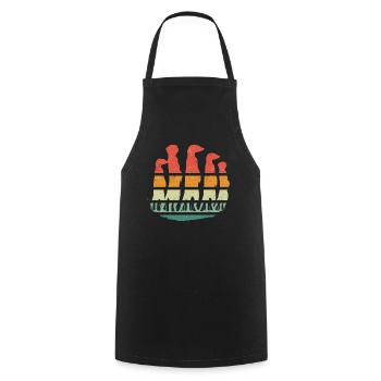 Meerkat Scratching Animal - Cooking Apron - black - Front - AI Model Male 185 dark (185cm)