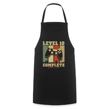 Vintage Geburtstag Level 10 Limitierte Auflage - Kochschürze - Schwarz - Vorne - AI Model Male 185 dark (185cm)