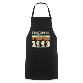 Anniversaire Vintage 1993 Édition Limité - Tablier de cuisine - noir - Devant - AI Model Male 185 dark (185cm)