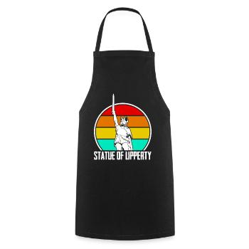 Teuteburg Forest Hermann Monument - Cooking Apron - black - Front - AI Model Male 185 dark (185cm)