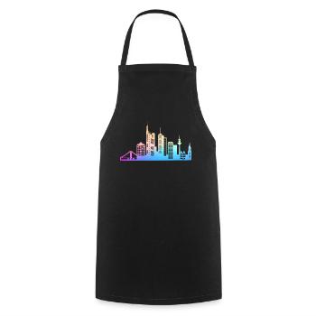 Frankfurt Hessen Deutschland Frankfurter - Kochschürze - Schwarz - Vorne - AI Model Male 185 dark (185cm)