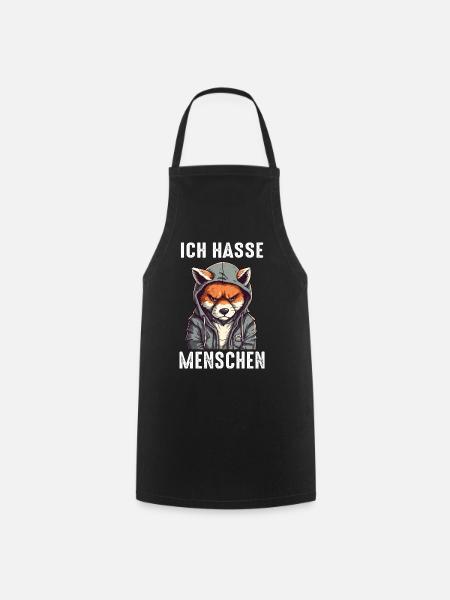 Fuchs Füchse Wildtier Waldtier Rotfuchs - Kochschürze - Schwarz