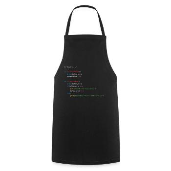Programmierer Informatiker Nerd Softwareingenieur - Kochschürze - Schwarz - Vorne - AI Model Male 185 dark (185cm)