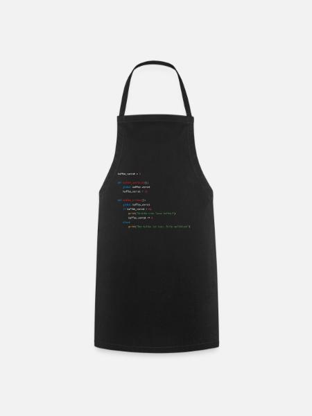 Programmierer Informatiker Nerd Softwareingenieur - Kochschürze - Schwarz