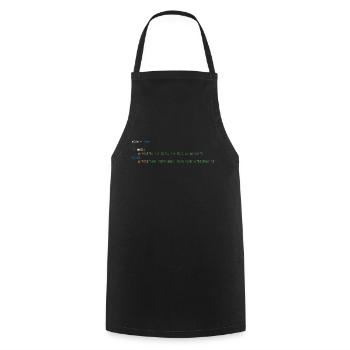 Programmierer Informatiker Nerd Softwareingenieur - Kochschürze - Schwarz - Vorne - AI Model Male 185 dark (185cm)