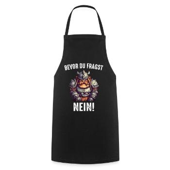 Deus Vult Kreuzritter Tempelritter Mittelalter - Kochschürze - Schwarz - Vorne - AI Model Male 185 dark (185cm)
