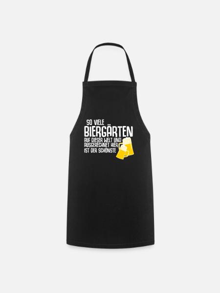 Der schönste Biergarten - Kochschürze - Schwarz