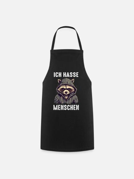 Waschbär Tier Barbados-Waschbär - Kochschürze - Schwarz