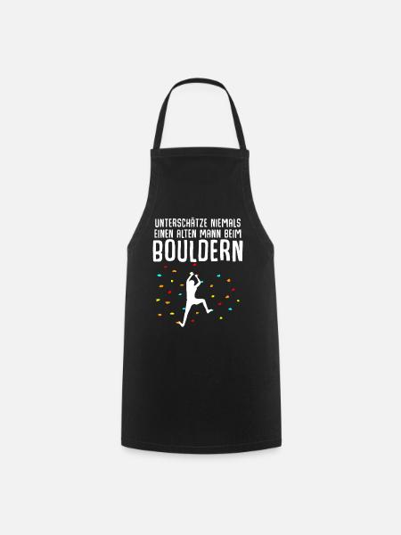 Bouldern Klettern - Kochschürze - Schwarz
