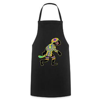 Singe avec motifs Singe - Tablier de cuisine - noir - Devant - AI Model Male 185 dark (185cm)