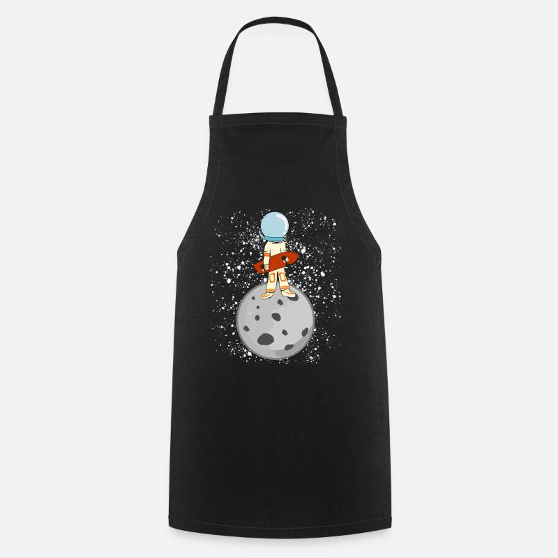Longboarder Moon Astronaut Longboard - Tablier de cuisine - noir