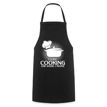 Cuisine de cuisine Chapeau de chef - Tablier de cuisine - noir - Devant - AI Model Male 185 dark (185cm)