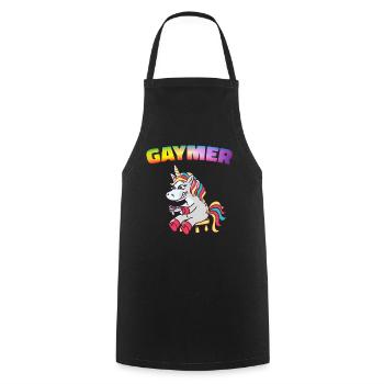 Unicorn Unicorns Mythical Creatures Mystical - Cooking Apron - black - Front - AI Model Male 185 dark (185cm)