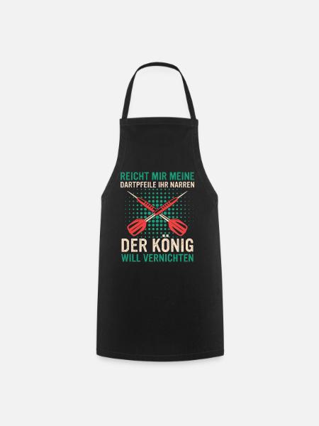 Dart Darts Dartspieler Dartsport - Kochschürze - Schwarz